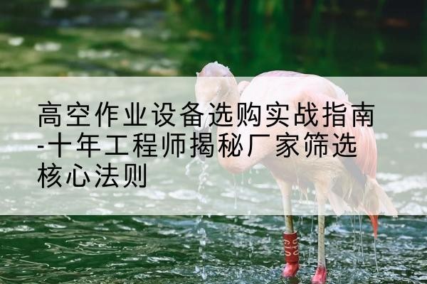 沭阳剪叉式升降机厂家-高空作业设备选购实战指南-十年工程师揭秘厂家筛选核心法则