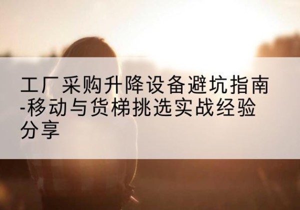 沭阳移动式升降机怎么选-工厂采购升降设备避坑指南-移动与货梯挑选实战经验分享